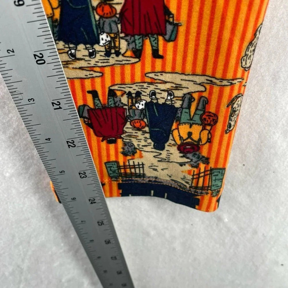 LulaRoe Leggings Women's Sz OS Orange Haunted House Halloween Trick-or-Treat - Picture 5 of 12